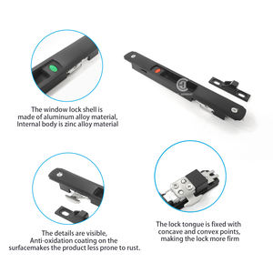 KEYI Factory suministra accesorios <span class=keywords><strong>para</strong></span> puertas y ventanas <span class=keywords><strong>de</strong></span> América del Sur diseño moderno pestillo automático <span class=keywords><strong>de</strong></span> ventana <span class=keywords><strong>de</strong></span> <span class=keywords><strong>aluminio</strong></span> con gancho - Product Image 2