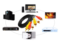 Cantell kabel audio 3rca ke 3rca, kabel av konektor av Kabel video kabel rca Harga Murah 1.5m 3m 5m