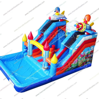 Glissière d'eau d'arrière-cour enfants transport gonflable toboggan gonflable toboggan aquatique toboggan gonflable