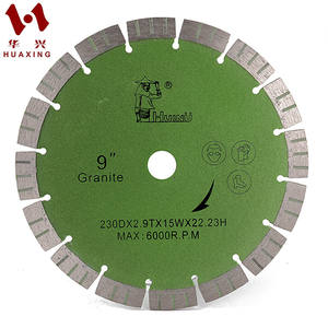 Disque de coupe diamanté multi-turbo 9'' (230 mm) à faible coût pour granit, béton et pierre naturelle - Product Image 3