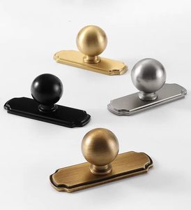 고급 황동 캐비닛 손잡이 및 손잡이형 볼 손잡이 (하단 플레이트 포함) 특가 판매 - Product Image 4