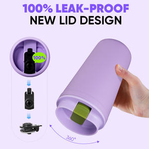 380Ml 510Ml Slimme Koffie <span class=keywords><strong>Cup</strong></span> Temperatuur Display Dubbele Wand Geïsoleerd Drinken Met Slimme Deksel Tumbler 304 Roestvrijstalen Mok - Product Image 4