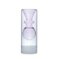 Bouteille en verre à double paroi colorée créative pour centres de table Vase en verre coloré de mariage pour la décoration de la maison