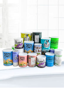 Boîtes cylindriques en aluminium alimentaire personnalisées, tubes en papier pour aliments pour animaux de compagnie, sucre, bonbons, biscuits, fabriqués en carton - Product Image 3