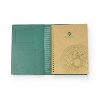 Couverture de carnet A5 en cuir italien véritable avec logo personnalisé, carnet à spirale remplaçable, 200 pages, cadeau d'entreprise, fabricant OEM