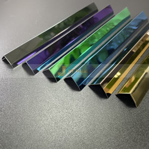 LL119 Stainless Steel L-Shape Trim Ceramic <b>Tile</b> Metal Furniture Accessories Decoration Strip for Apartment Use - Product Image 2