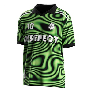 Camiseta de Fútbol con Cuello Polo de un Solo Botón para Entrenamiento, Tejido de Secado Rápido, Malla Transpirable y Diseño de Paneles Personalizables - Product Image 1