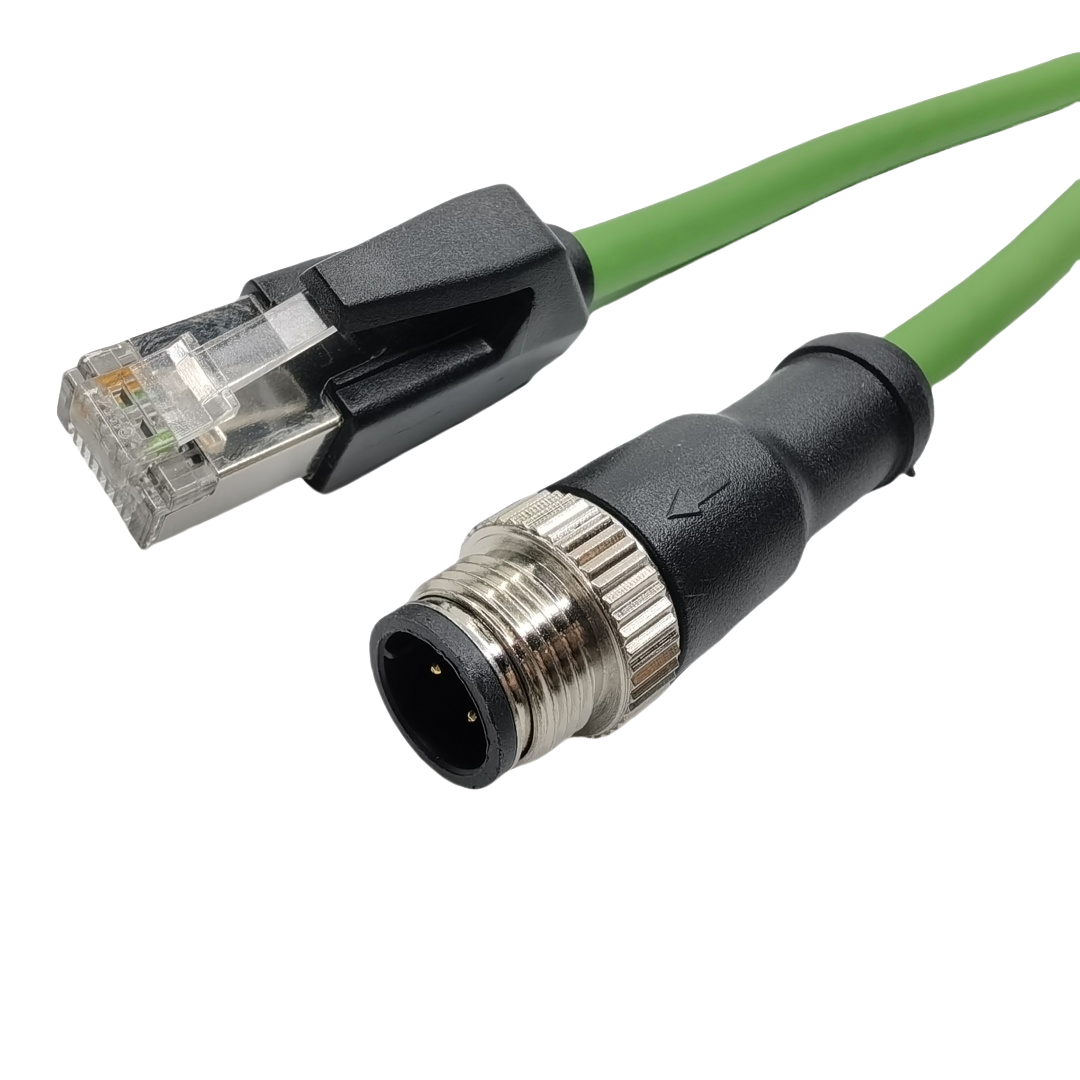 4Pin D-CODE MALE to  RJ45 MALE