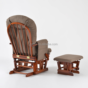 Fauteuil à bascule rembourré à dossier haut pour allaitement, idéal pour chambre d'enfant, chambre à coucher et salon - Product Image 3