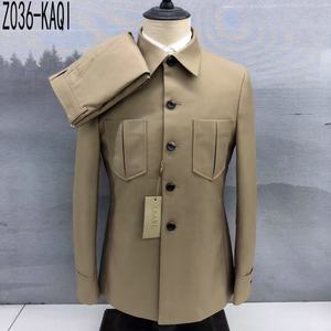 2025 modesto traje de negocios Premium de alta calidad para hombre primavera manga larga Top pantalones conjunto de dos piezas trajes de boda para hombres <span class=keywords><strong>M169</strong></span> - Product Image 3