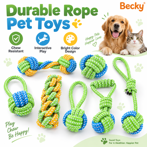 Jouets à mâcher pour chiens écologiques personnalisés en gros, jouets interactifs de luxe en corde de coton, haltères pour chiens - Product Image 2