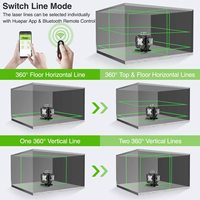 Huepar niveaux Laser S04CG faisceau vert 4D ligne croisée Projection séparée télécommande