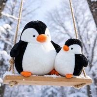 Peluche Adorable Pingouin Empereur Gras en Coton PP et Velours, 31-50cm, Doux, Hiver, Animal en Peluche, Poupée Kawaii, Coussin Hiver