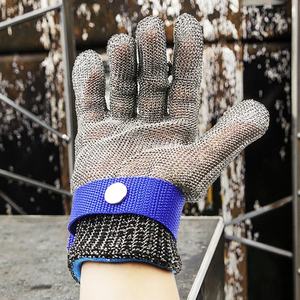 ถุงมือกันบาดระดับ 5 สำหรับงานชำแหละเนื้อ ผลิตจากโรงงานโดยตรง ปรับแต่งได้ 1 ชิ้น  ถุงมือนิรภัยลวดสแตนเลส 316L ขายส่ง - Product Image 6