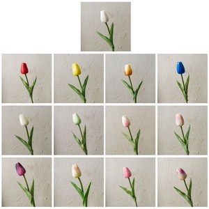 Tulipes artificielles à succès, nouvelle décoration d'intérieur populaire avec un design floral au toucher réel, vente en gros, style floral pas cher - Product Image 2
