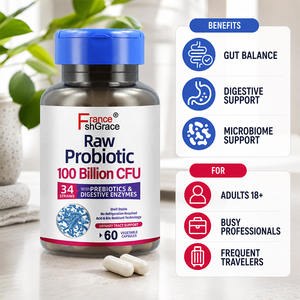Probiótico Crudo Dietético Shecome, 100 Mil Millones de UFC, 34 Cepas para la Salud Intestinal y el Apoyo Inmunológico, Liberación Retardada, 60 Cápsulas - Product Image 2