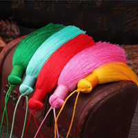 Pompon en rayonne 100% aspect soie, taille personnalisée, de qualité supérieure, pour vêtements et embellissement artisanal DIY