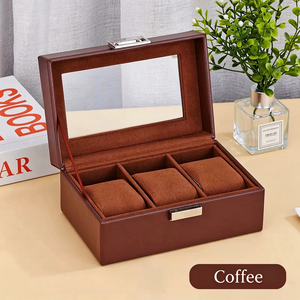 Boîte cadeau de luxe en cuir personnalisée pour montre, emballage portable pour montre-bracelet, vente en gros - Product Image 3