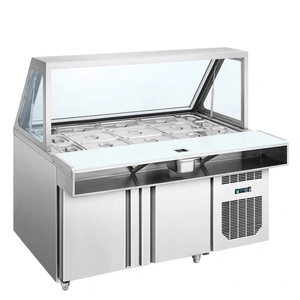 Congelador <span class=keywords><strong>Horizontal</strong></span> de Acero Inoxidable, Equipo de Barra de Ensaladas, Refrigerador - Product Image 3