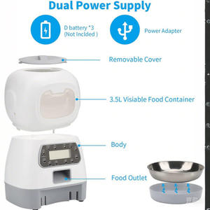 Comedero Automático Inteligente para Mascotas con WiFi, Programable, <span class=keywords><strong>de</strong></span> 3.5L, Control <span class=keywords><strong>de</strong></span> Porciones, Fácil <span class=keywords><strong>de</strong></span> Limpiar, <span class=keywords><strong>de</strong></span> Acero Inoxidable y Plástico, para Viajes y Dueños Ocupados - Product Image 4