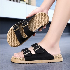 Sandalias de Corcho con Hebilla Ajustable para Hombre, Suela Antideslizante y Resistente al Desgaste, Chanclas Casuales de Verano con Punta Abierta y Cómodas - Product Image 1
