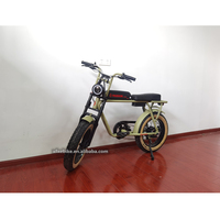 Vélo électrique rétro à pneus super larges 48V MTB, en alliage d'aluminium, batterie au lithium 15AH, frein à disque, double suspension, pliable 20 pouces