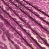 Tissu satiné SD Twist 100% polyester SS24 50D*70D, imprimé léopard tendance, texture dorée estampée, motif tissé, vêtements de mode