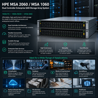 Sistema de Almacenamiento SAN HPE MSA 2060 MSA 1060, 16Gb FC, 10Gb ISCSI, 12Gb SAS, Controlador Dual, Sistema de Almacenamiento en Rack Empresarial