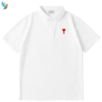 Kaos Polo Pria Bordir Katun 100% Klasik Kasual Lengan Pendek Grosir Kustom