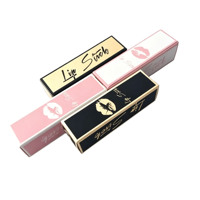 Boîte de tube de gloss à lèvres OEM personnalisée avec laminage mat, matériaux recyclés, logo et motifs de couleur personnalisés pour l'emballage cosmétique