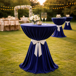Manteles de Terciopelo Suave y Duradero <span class=keywords><strong>para</strong></span> Banquetes, Manteles de Terciopelo Prensado de Tamaño Personalizado <span class=keywords><strong>para</strong></span> Bodas y Fiestas - Product Image 3