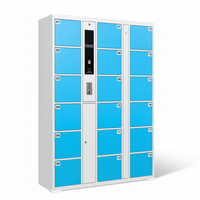 Casier intelligent avancé avec serrure électronique, reconnaissance faciale et empreintes digitales pour la livraison sécurisée de colis dans les appartements résidentiels, les écoles