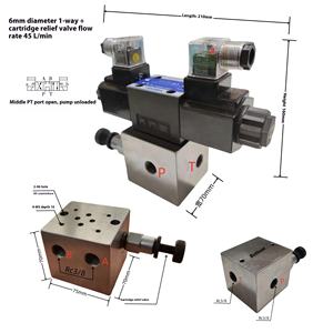 Гидравлический коллектор клапана серии XTCG, алюминиевый 6061/7075 D03/D05/NG6/Cetop3, паттерн (1-5 станций), предохранительный клапан MSA6, 3 года - Product Image 4