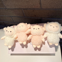 Mini porte-clés en peluche agneau, style simple, cadeaux pour enfants, garçons, filles, anniversaire, panier de naissance, remplissage de paniers