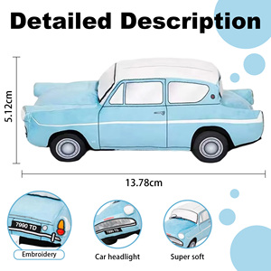 Giocattolo di Peluche Personalizzabile a Forma di Auto, Fatto a Mano con Imbottitura in Cotone PP, Design Morbido e Adorabile in Stile Cartone Animato - Product Image 3