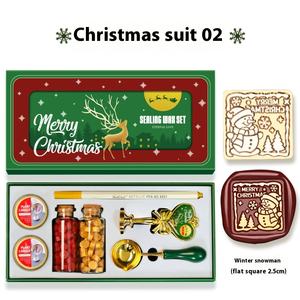 2024 nouveau timbre <span class=keywords><strong>de</strong></span> sceau <span class=keywords><strong>de</strong></span> cire <span class=keywords><strong>de</strong></span> noël <span class=keywords><strong>de</strong></span> qualité supérieure coffret cadeau outil <span class=keywords><strong>de</strong></span> poignée en verre pour une utilisation décorative - Product Image 6
