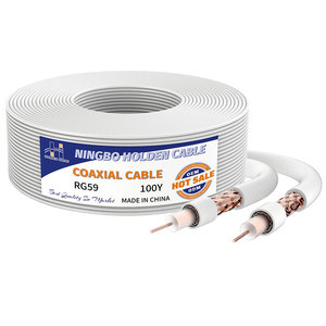 สายโคแอกเชียล RG6 รหัสสี 5c2v สำหรับกล้องวงจรปิด สายโคแอกเชียล RG6 ทองแดง 99% - Product Image 6