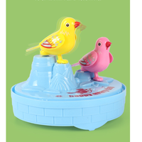 Jouet de cage à oiseaux à activation sonore et à piles, oiseaux chantants gazouillis et qui battent des ailes, cadeaux pour les tout-petits, les enfants