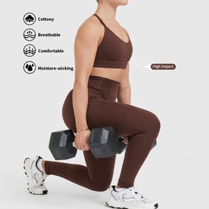 कस्टम लोगो मात्रा ठोस योग पैंट ओएम संपीड़न खरोंच बट लेगिंग उच्च कमर फिटनेस त्वरित शुष्क महिलाओं - Product Image 4