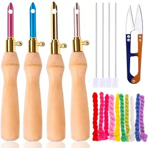 MCX-35 19 Pcs Embroidery Stitching Punch Needles Punch Needle Kit DIY Sewing Tools
