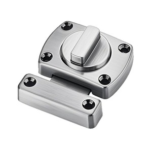 Cerradura de Perno Pequeña de Aleación de Zinc Sin Perforación, Giratoria Izquierda/Derecha, Antirrobo para Hotel, Engrosada, para Puerta Corredera de Madera, Montaje Superficial - Product Image 4