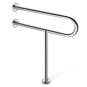 Barre d'appui pliante en acier SUS304 pour salle de bain, support de toilette pour personnes handicapées et âgées, design moderne et minimaliste - Product Image 5