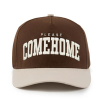 Uomini Sport all'ingrosso di alta qualità cotone 100% 5 pannelli 3D lettera personalizzata Logo Snapback cappello due toni cappellino da Baseball