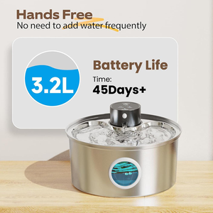 <span class=keywords><strong>Meilleure</strong></span> <span class=keywords><strong>fontaine</strong></span> à <span class=keywords><strong>eau</strong></span> automatique moderne et durable pour animaux de compagnie, écologique, 3,2 L, en acier inoxydable, distributeur d'<span class=keywords><strong>eau</strong></span> silencieux pour <span class=keywords><strong>chat</strong></span> avec USB - Product Image 3