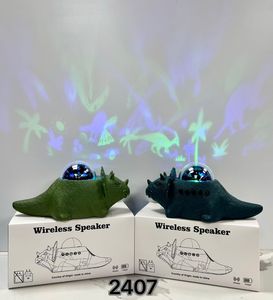 Lampe de nuit rotative avec ciel étoilé, haut-parleur de sommeil, 2407, forme de dinosaure pour enfants, bleu, dragon vert, 17 chansons de sommeil - Product Image 1