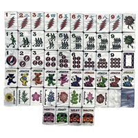 Jeu de Mahjong américain en acrylique, édition Death Blue Pearl, personnalisé, 160 pièces, 4 couches, luxe, écologique, pour 4 joueurs, table de jeu de casino
