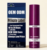 Spray matifiant absorbant l'excès de sébum pour le visage, contrôle du brillant, pour peaux grasses, usine OEM ODM