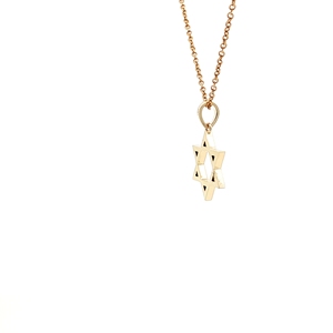 Collar con colgante de lapislázuli en oro amarillo de 18k, silueta geométrica limpia y pulido superior de la piedra - Product Image 4