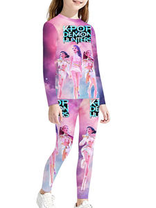 ชุดนอนผ้าไหมนมลายการ์ตูนคอกลมแบบสลิมฟิต รุ่นใหม่ ออกแบบเอง ทีม K-POP Witch Hunt - Product Image 4