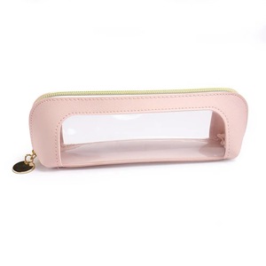 <b>Makeup</b> <b>Brush</b> <b>Case</b> Transparent Window PU Leather Cosmetic <b>Brush</b> Roll Bag Large Capacity Zipper Pencil <b>Case</b> - Product Image 4